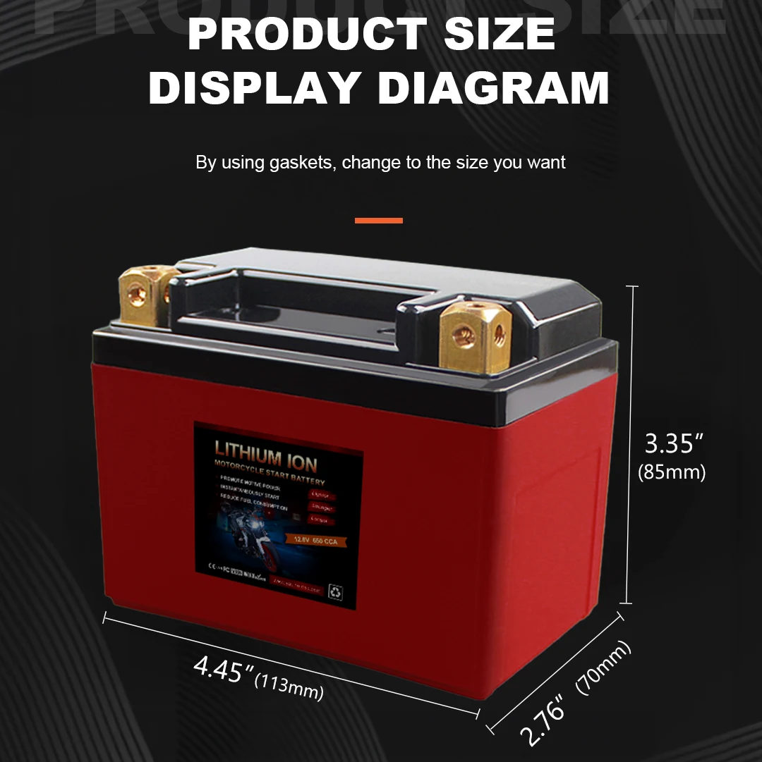 LFP20L-BS 12V 48V Rechargeable motorcycle starting Harley, KTM, Yamaha lithium iron battery lifepo4 battery 20AH