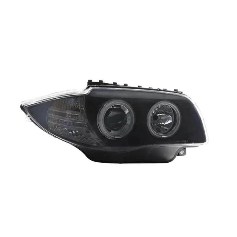 Car Headlights for BMW 1 Series E87 04-11 LED CCFL angel eye Double optical lens headlight assembly Exterior decoration parts