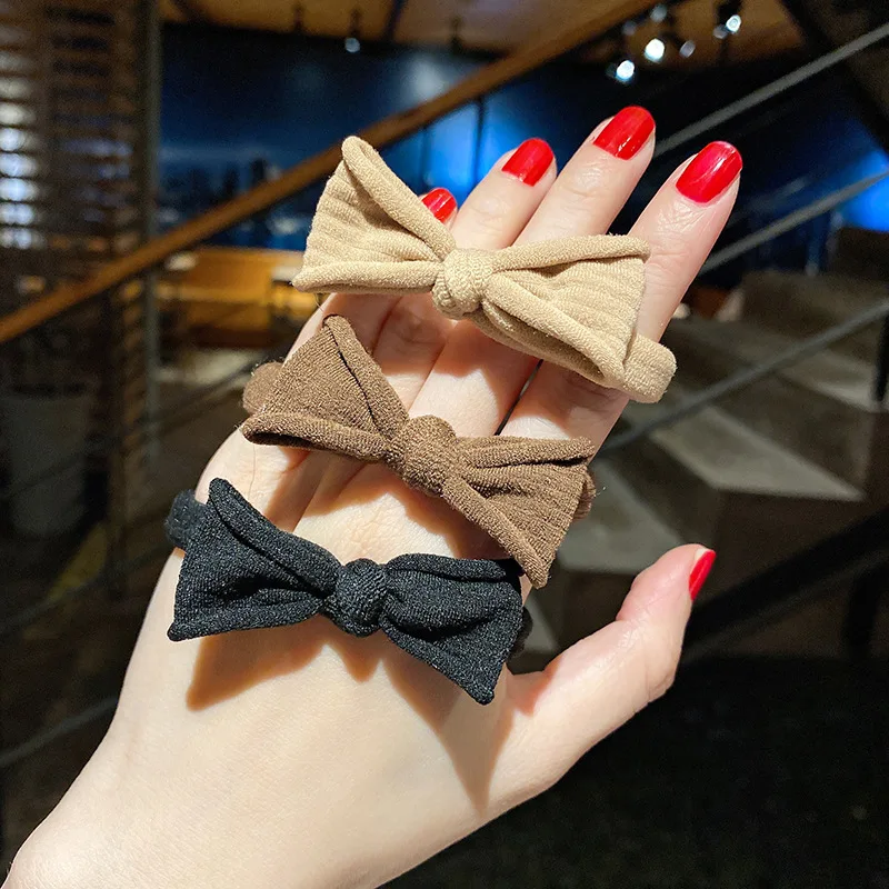 Fashion Girls Simplicity Towel Loop Bow Rubber Band High Elastic Durable Bowknot Hair Ties For Girls Hair band Accessories