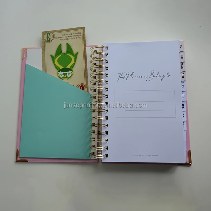 Boutique Hardcover Gift Flower stationary Notebook Set With Box/vision journal/dotted inner pages/custom planner spiral book