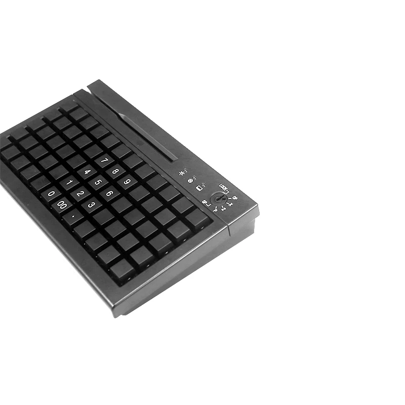 High Quality USB+PS2 60-Keys Pos Programmable Membrane Cash Register Pos Keyboard
