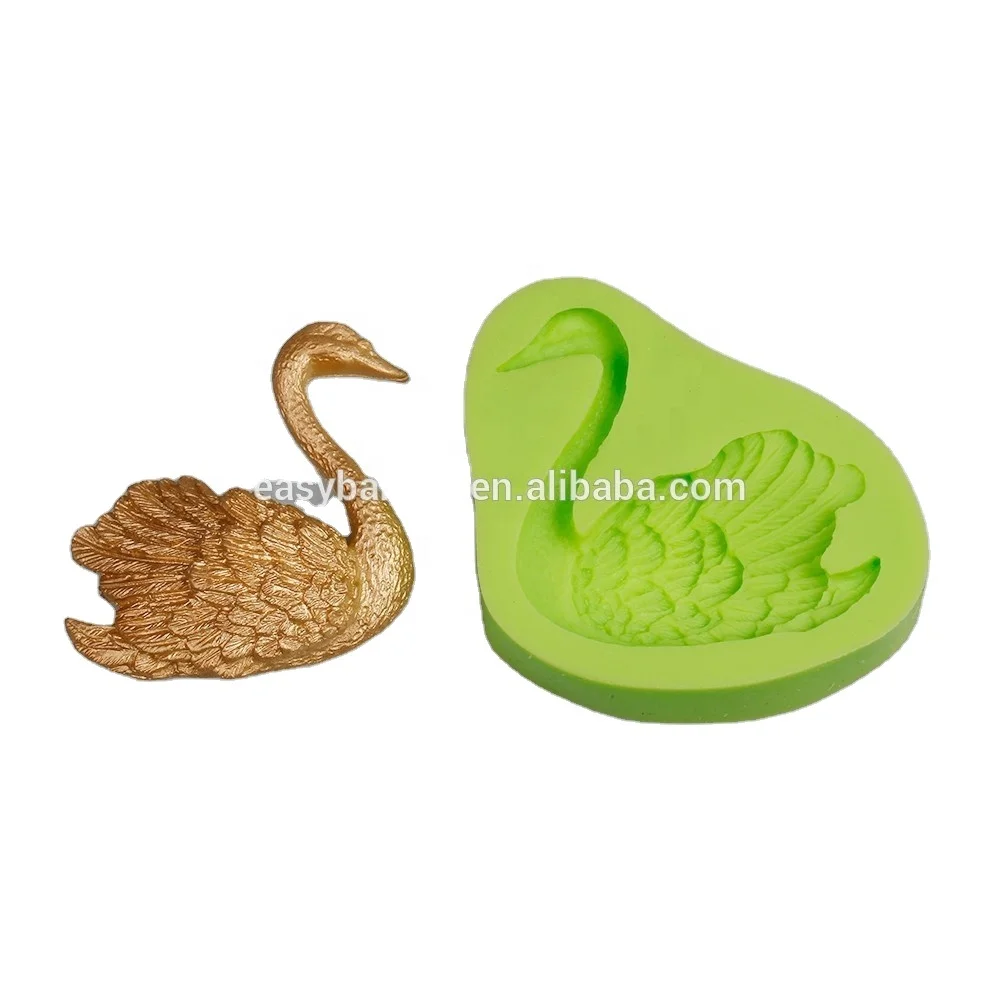 Eco-friendly Cake Decorating Tools Single Swan Silicone Soap Mold