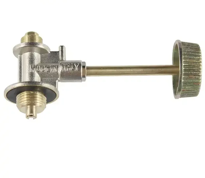 Brass Needle Valve M16X1.5 Screw Brass Valve Control with wheel for LPG Gas Camping Burner