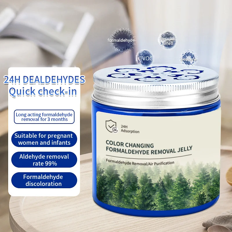 24 Hours Working Formaldehyde Purifier Color Change Gel Jelly Formaldehyde Removal Scavengers for New House and Car