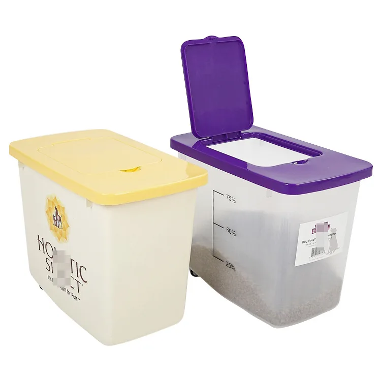 Plastic Dog Food Bucket Sealed Large Grain Storage Bucket Pet Storage Bucket Sealed Barrel Packed Household Super Large Moisture