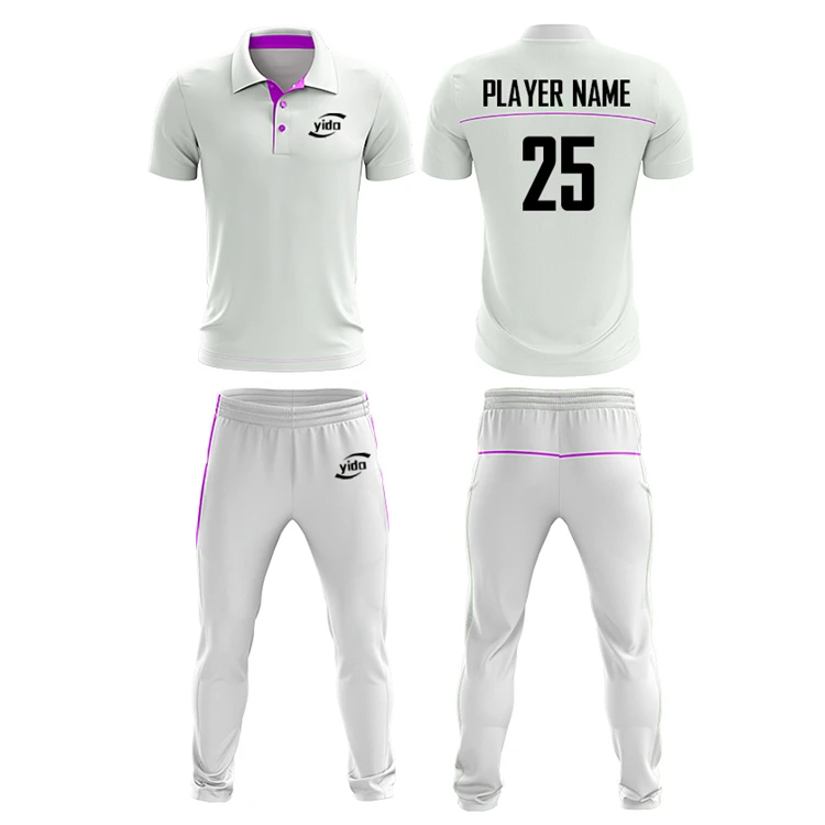 Custom Cut Design Cricket Blank Tight Fit Short Sleeve Shirt 180gsm With Long Pants
