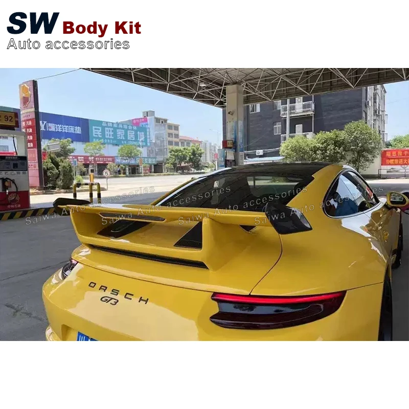 Углеродное волокно GT3 стиль 911 задний спойлер для Porsche 991 1 2 Модернизированный багажника закрылки