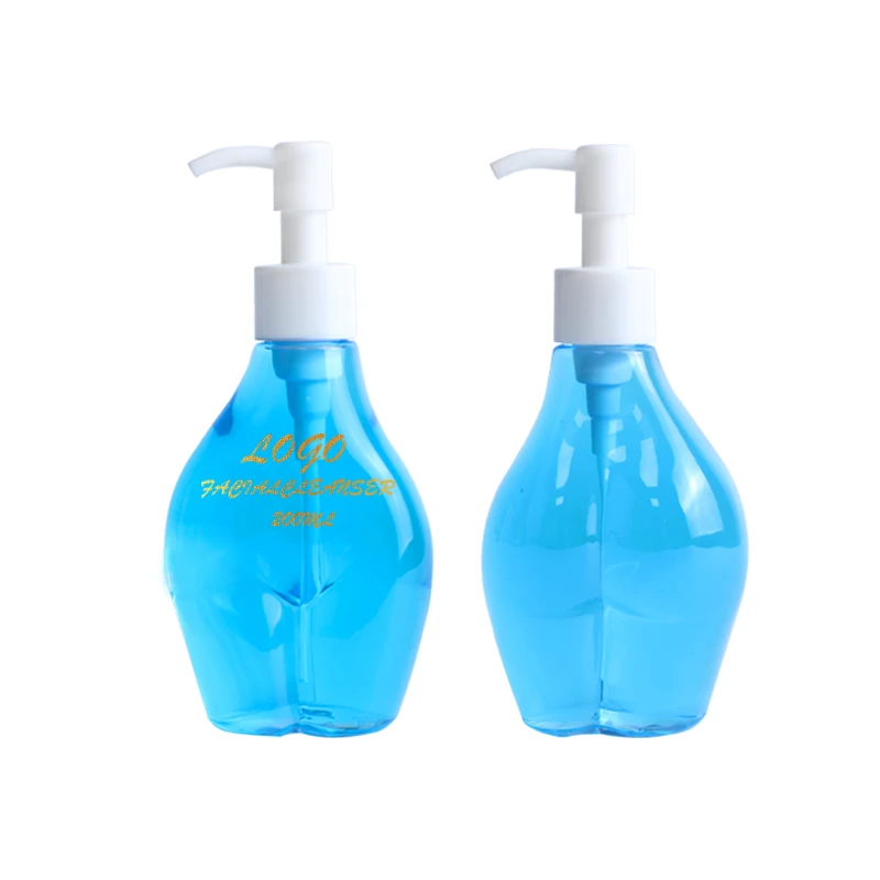 Empty Boston Round Brown Amber PET 200ml Body Lotion Hair Conditioner Liquid Soap Pump Plastic Bottle