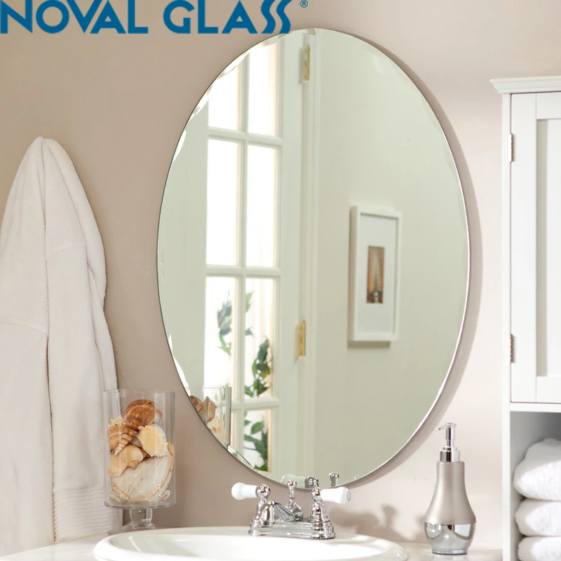 Noval Glass Wall Decoration Beveled Oval Mirror Glass