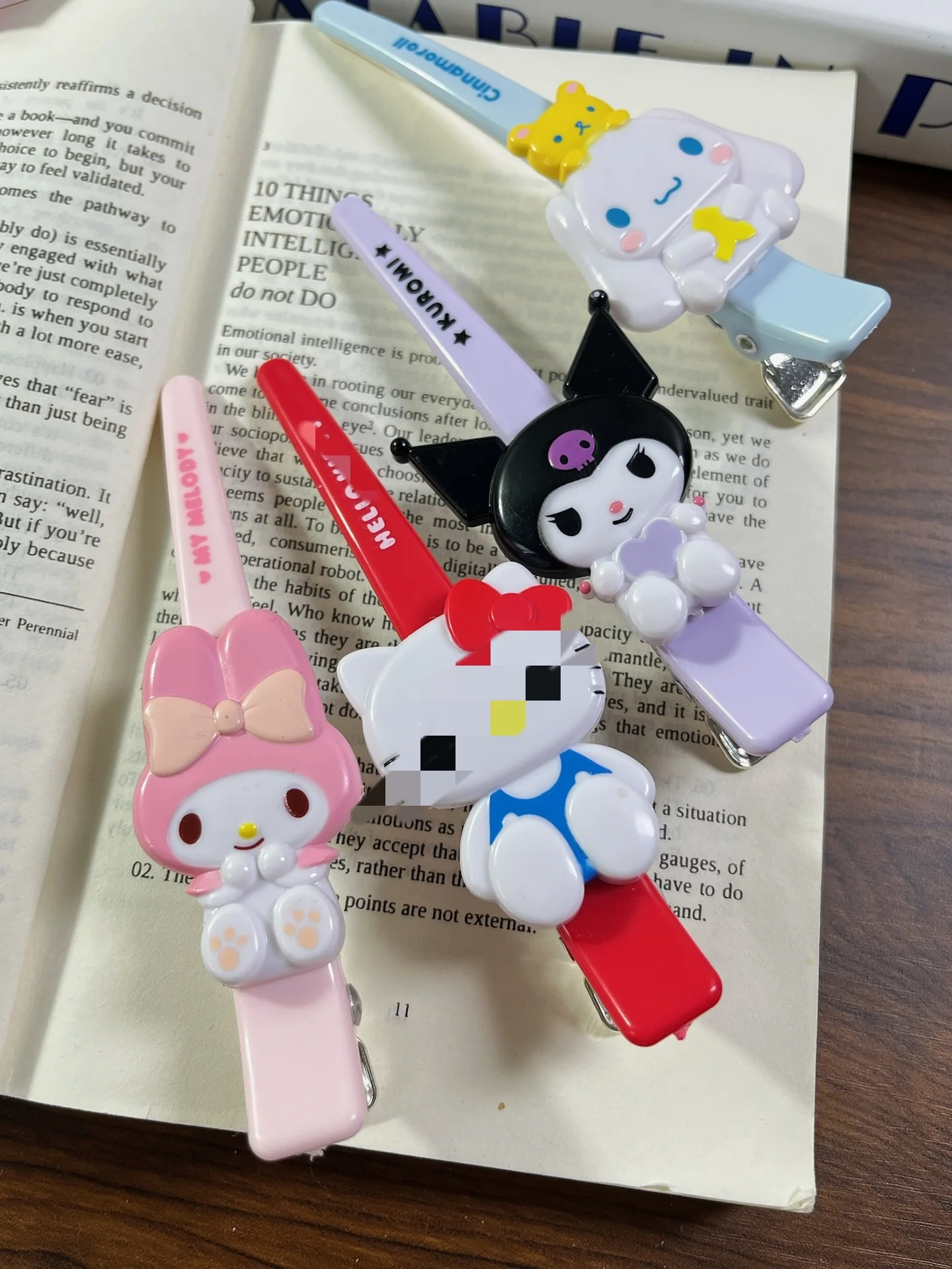 DHF584 Wholesale kawaii cat Hairpin cartoon Kuromi Melody hair clip anime fringe clips hair accessories for children gift