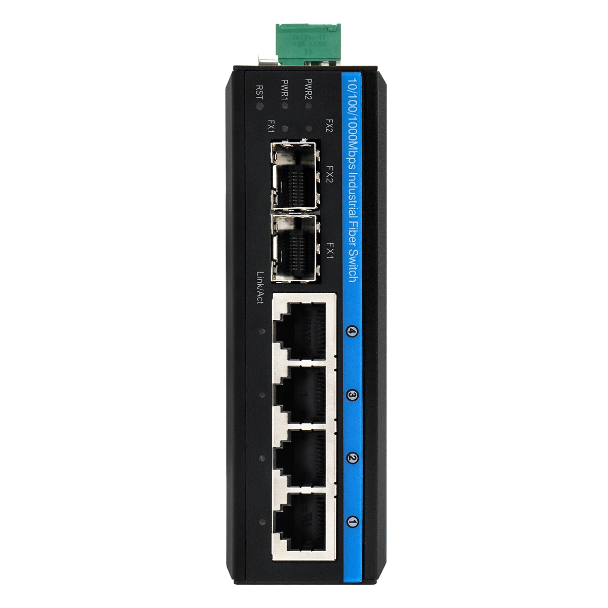 Small din 6 port gigabit SFP cloud managed Ethernet switch