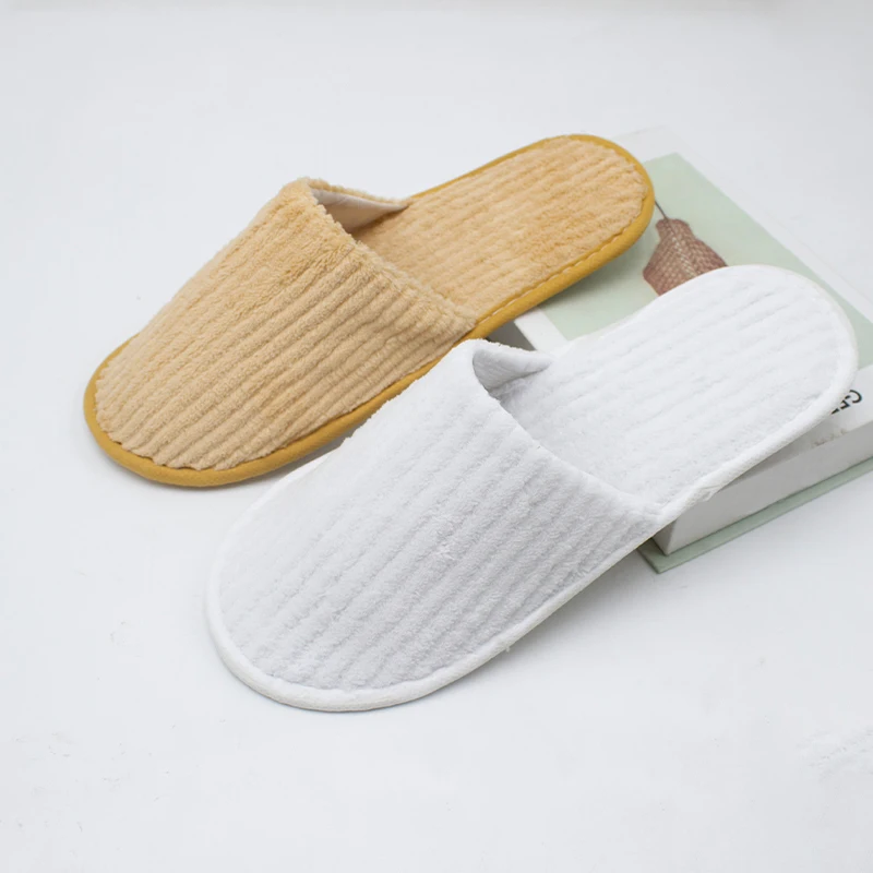 Disposable Hotel Slippers Custom Logo For Spa OEM Wholesale Guest Bedroom Slipper Biodegradable Hotel amenity