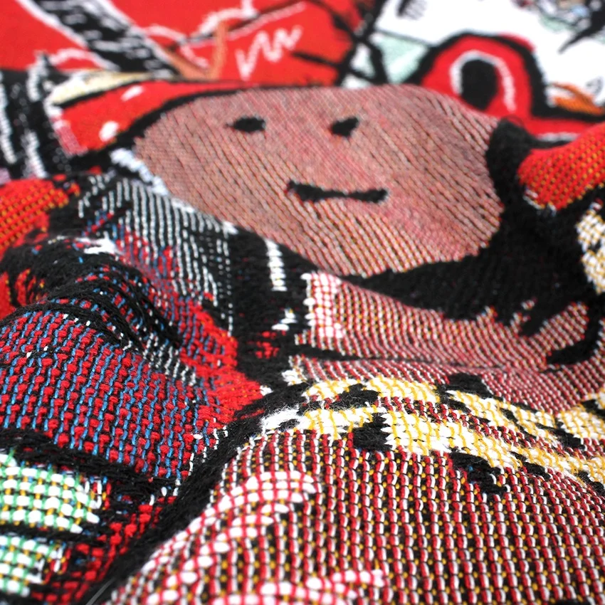 New design Custom Tapestry Sweater Crew Neck Pullovers Knitted Blanket woven jacquard tapestry Pullover clothing