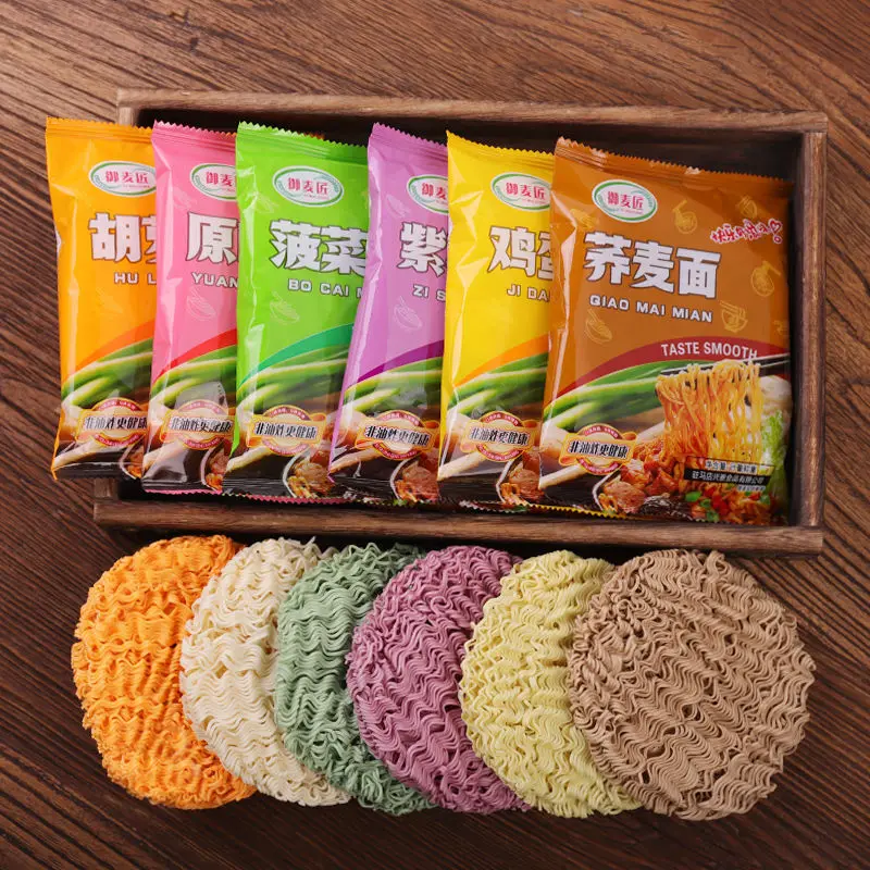 Wholesale of vegetable buckwheat non fried instant noodles low fat egg noodles Buckwheat noodle
