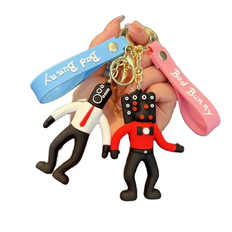Toilet Man Key chain spoof game peripheral pendant skibidi toilet plush adventure game