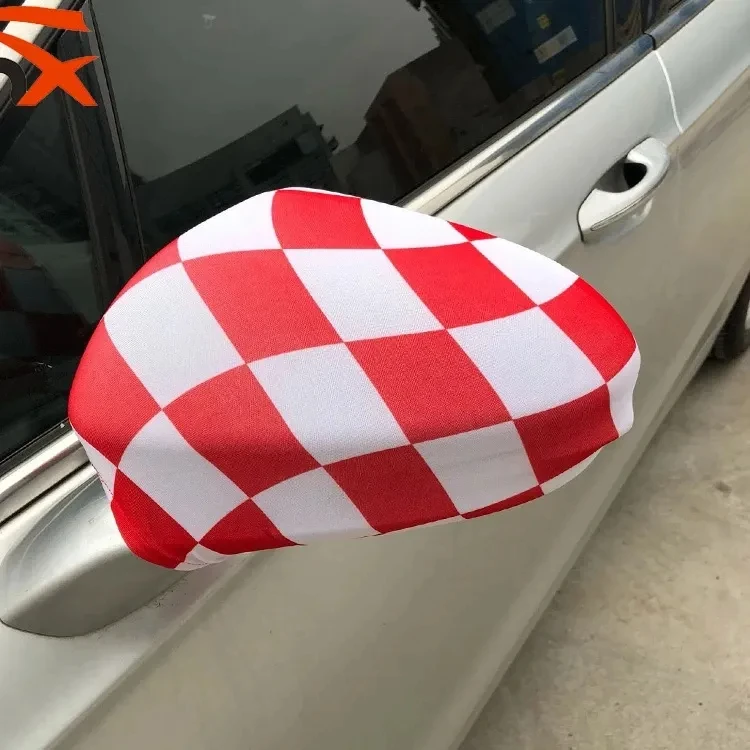 Huiyi Factory USA Car Mirror Flag promotion Custom Made Side Windsock Rear Mirror Flag