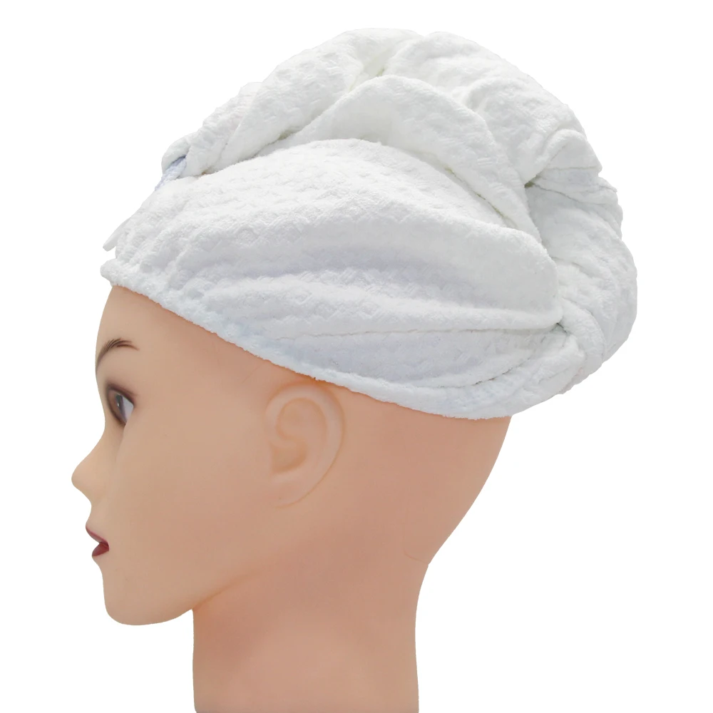 Super Absorbent Customized Logo Women Microfiber Dry Hair Turban Waffle Hair Towel