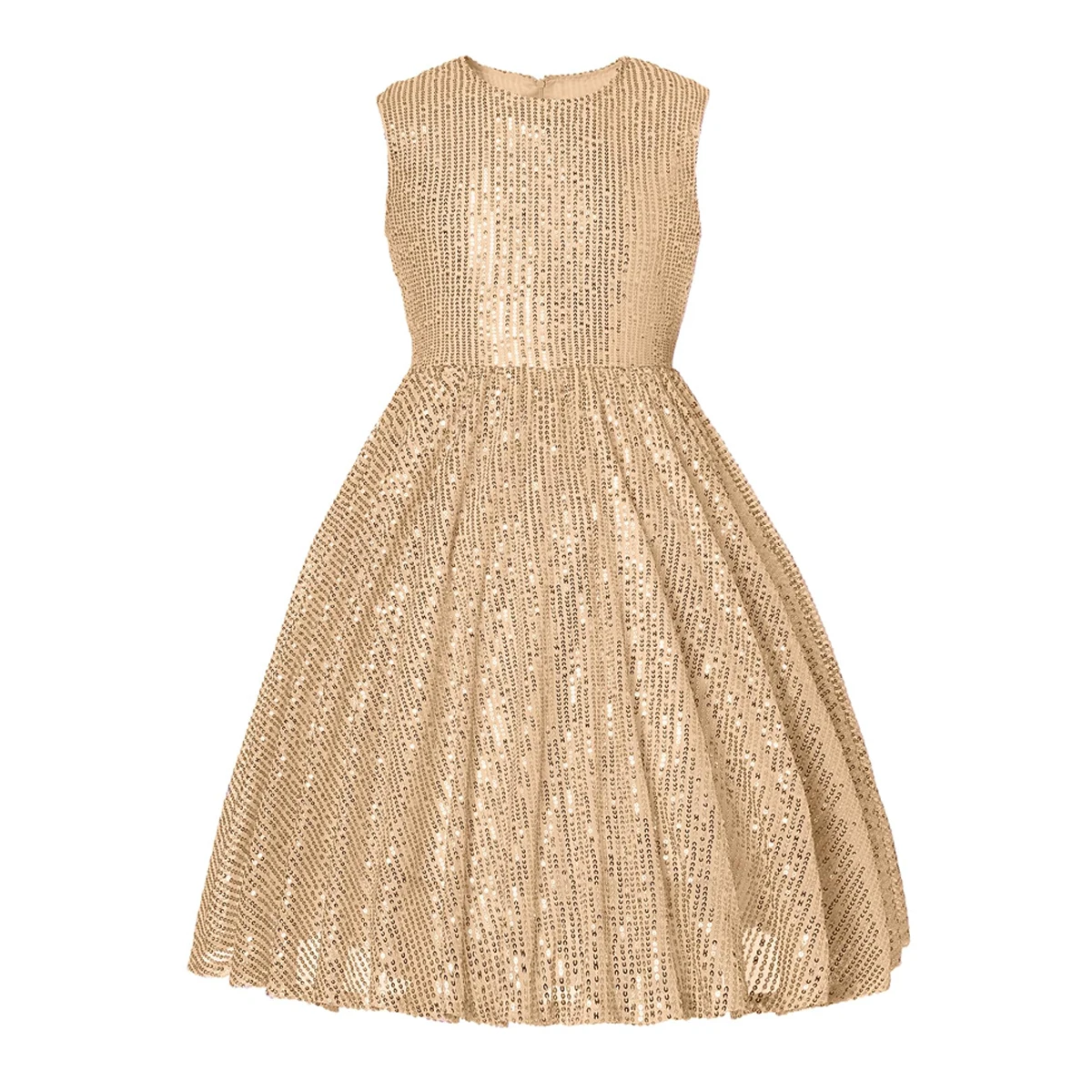 Wholesale Customized Sleeveless Sparkly Kids Party Sequined Dress Princess Dress for girl