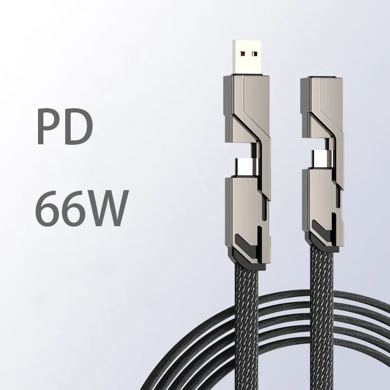 2023 Innovative Design PD 66W type c 5a USB cables, Storage 4in1 type C fast charger data cables