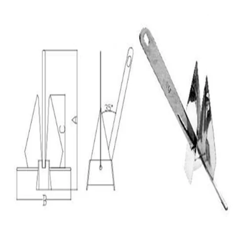 Hot Sale Marine AISI 316 Stainless Steel Danforth Anchor for ship