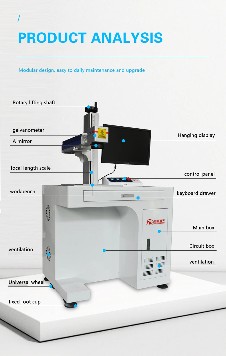 
30w Fiber laser marking machine logo printing machine laser marker Raycus source with marking area 150*150mm 