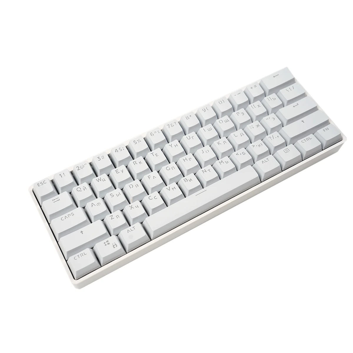 MATHEW TECH MK61 60% Mechanical Keyboard Cyrillic, 2.4Ghz/Bluetooth/Wired, Mini Keyboard 61 Keys Russian Language with Software