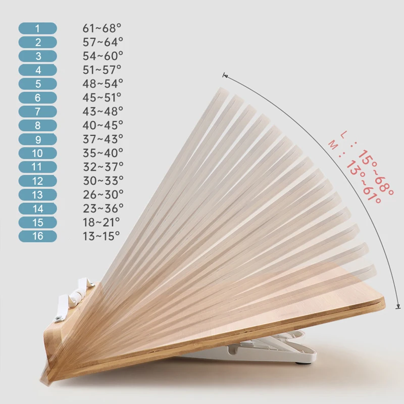 2022 New Design Adjustable Bamboo Book Stand Manufacturer Hot Sale Cookbook Holder Wooden Stand for Tablet