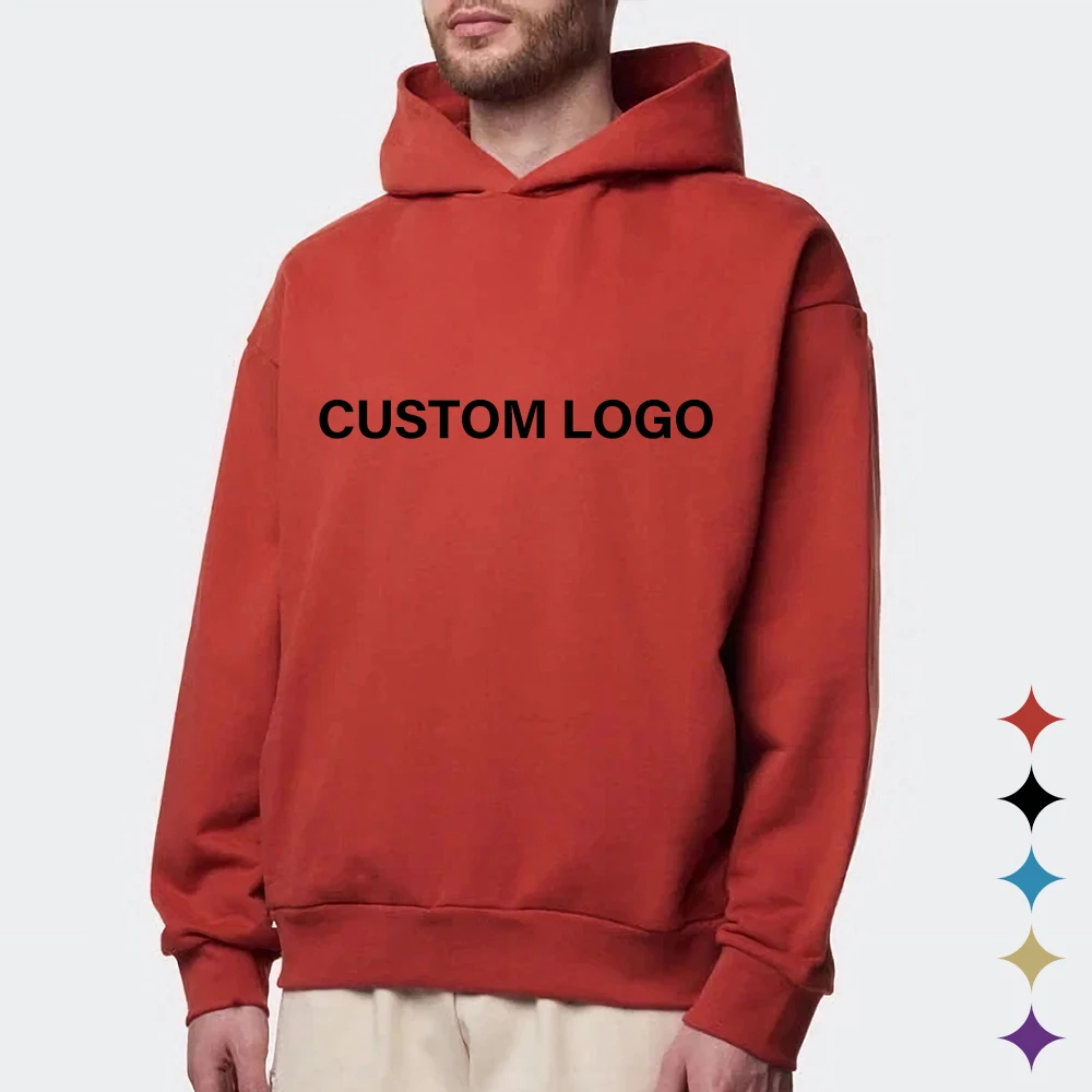 High Quality French Hoodie Heavy 100% Cotton Hoodie Pullover Sweatshirt Custom Logo Terry Blank Hoodies for Men
