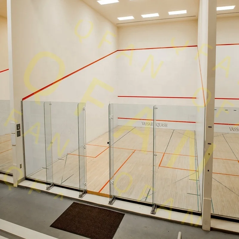 QFAN Full Glass Wood Walls Squash Court Construction Portable Squash Court Flooring for Squash Center