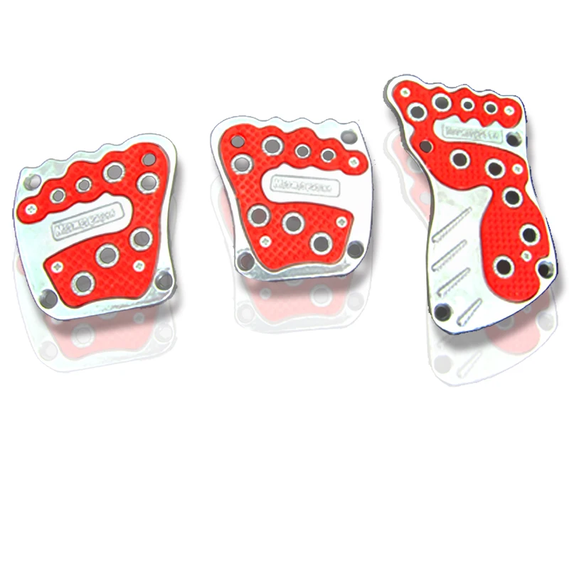 Автомобиль педаль мануфактура авто алюминиевый пластик черный красный серебристый автомобиль педаль тормоза pad