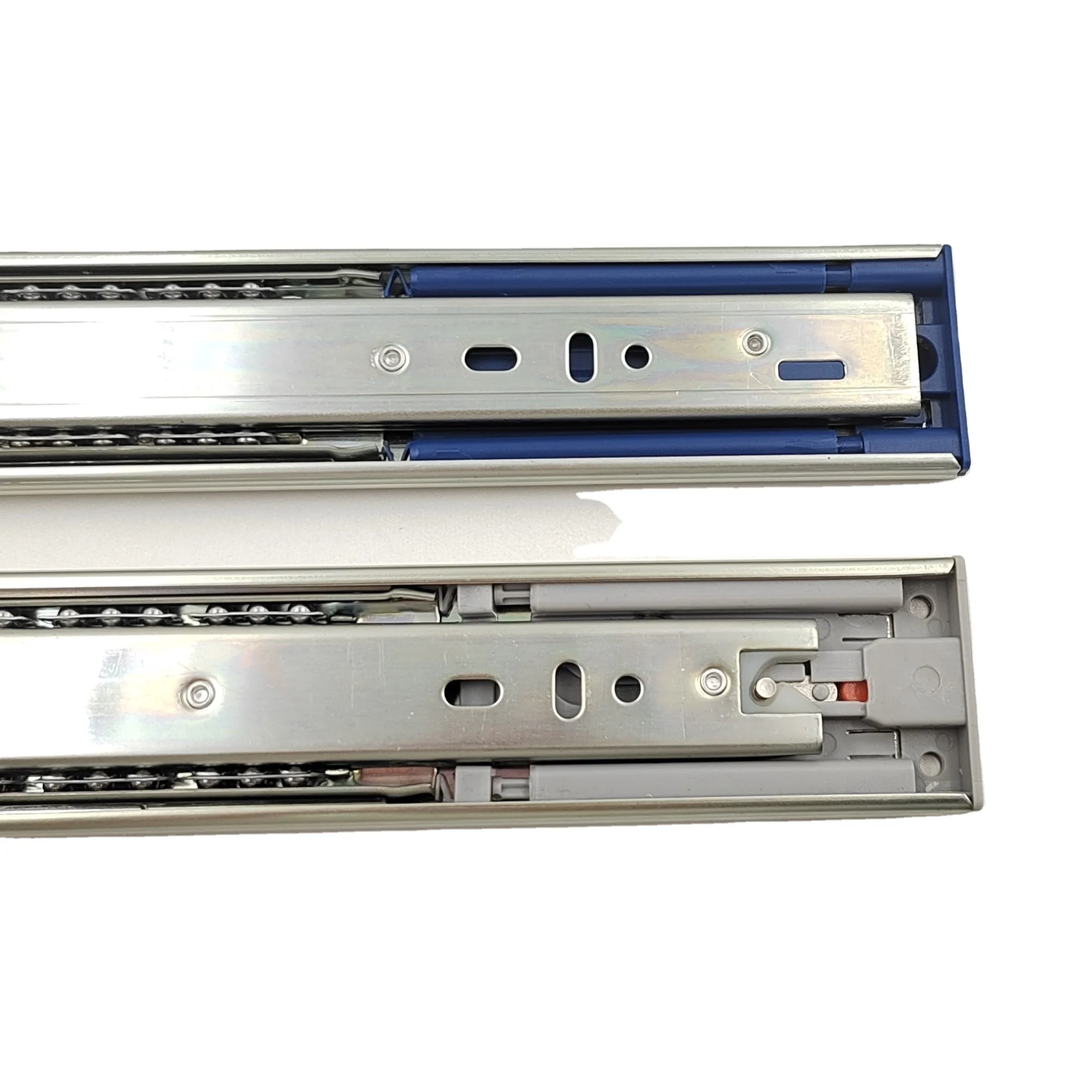 Custom Cheap Metal Drawer Guide Kitchen Push Open Cabinet Slides Telescopic Soft Closing Ball Bearing Drawer Slides Rail