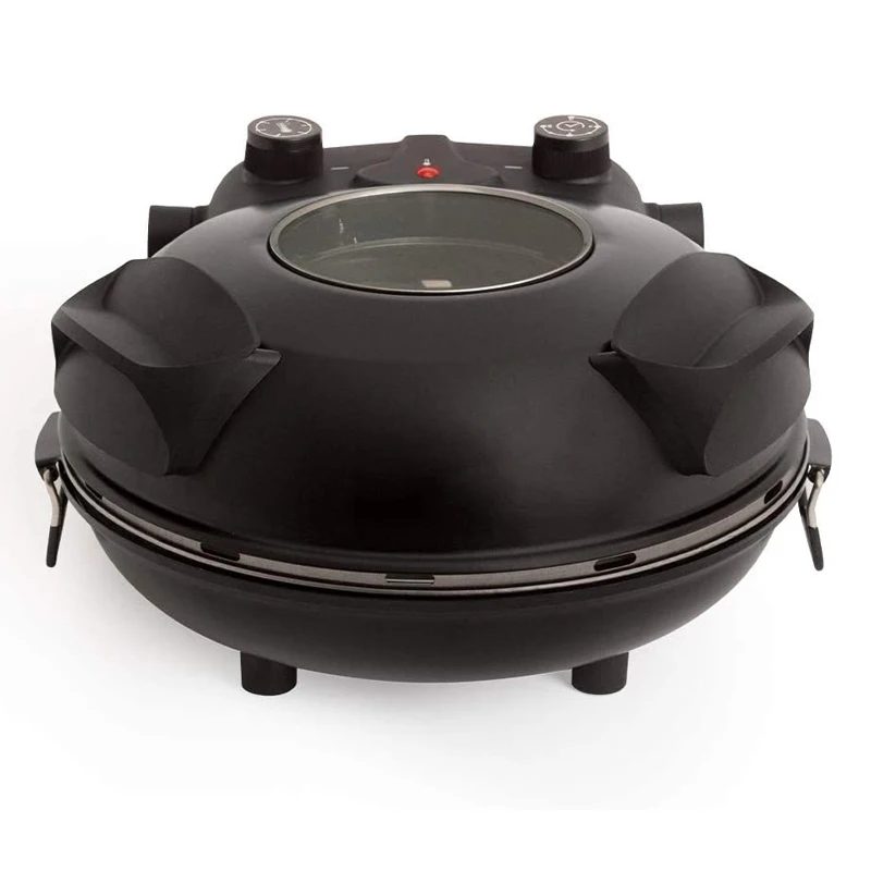 Multi function Pizza Maker with Visible Window Special Stone for Baking 1200W Electric Crispy Crust Pizza Oven