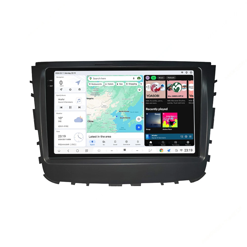 Автомагнитола DUDUAUTO мультимедийный плеер навигация GPS стерео автомагнитола беспроводная автоигра авто для Ssangyong Rexton Musso 2018 2019