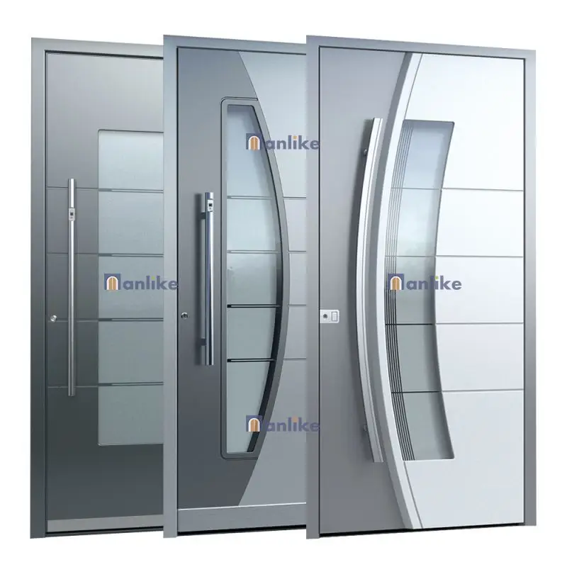 Anlike Italian New Companies Main Design Armored Security Front Smart Metal Double Exterior Steel Doors For Home