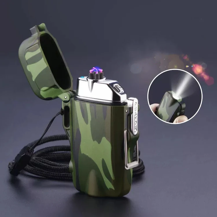 2022 In Stock Hot Waterproof Lighter USB Rechargeable Lighter Flashlight Arc Lighter Torch