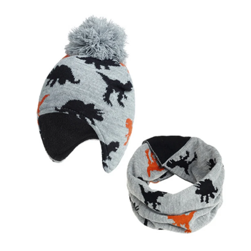 factory new Little girls boy winter scarf hat set for kids child neck warmer cold weather 2pcs toddle   hat scarf sets