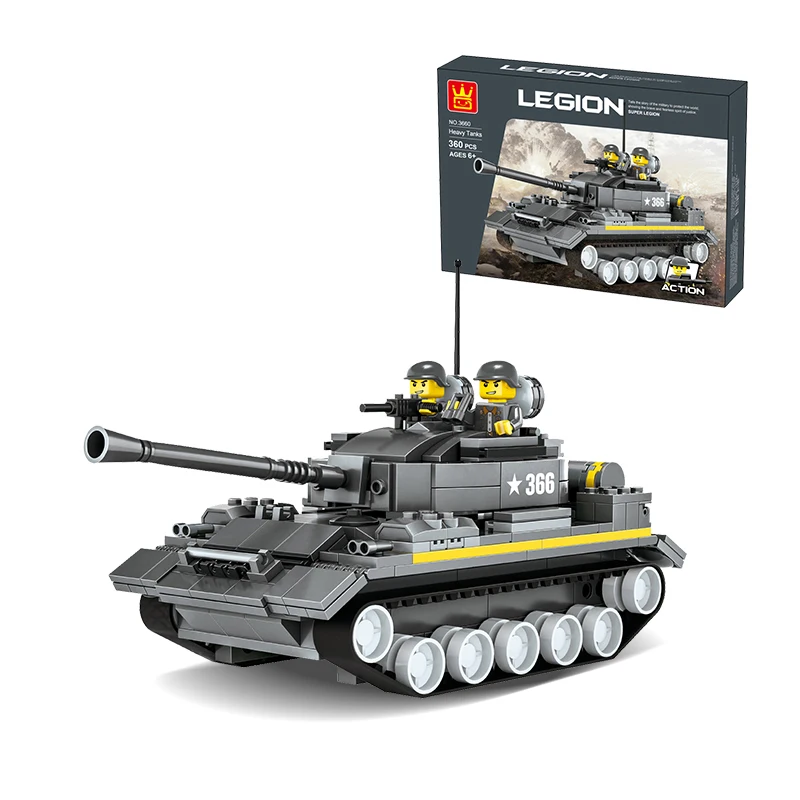 Wange customized 3D Model Toys The Military Base Defense Educational Building Blocks For Children car military army