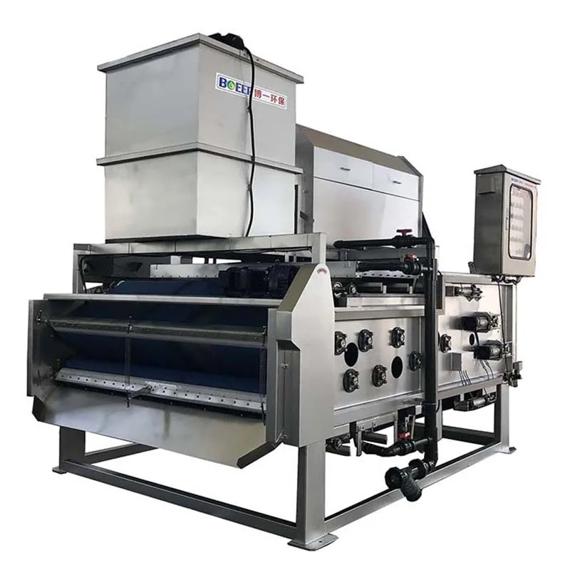 china manufacturer low cost auto belt type filter press rotary drum concentrating algae wastewater sludge dewatering machine