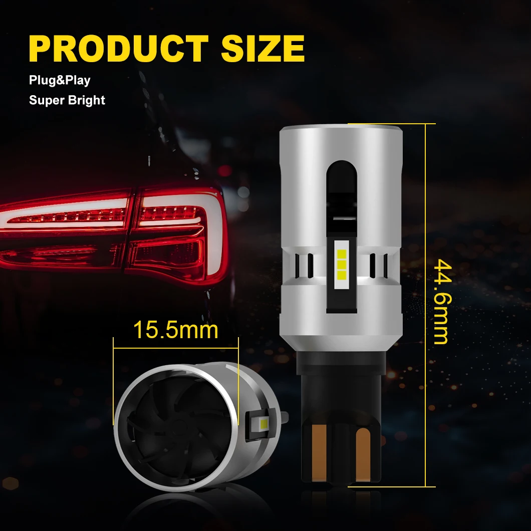 Светодиодная лампа Gview автомобильная 12 В Тормозная 912 920 W16W светодиодная 921 для светодиодных ламп поворота