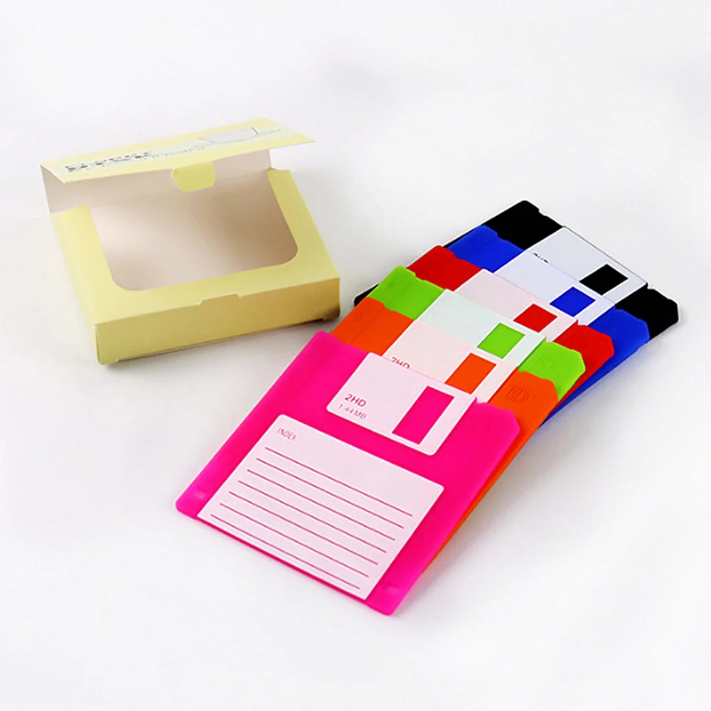 6 PCS Retro Floppy Disk Silicone Coaster Set For Tables, Drink Coasters for Tabletop Protection