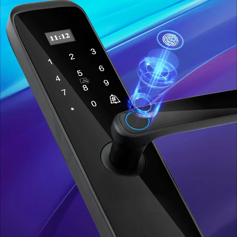 Welcomed sample order Fingerprint+password+key authorized biometric  fingerprint scanner  door lock with fingerprint amp digital