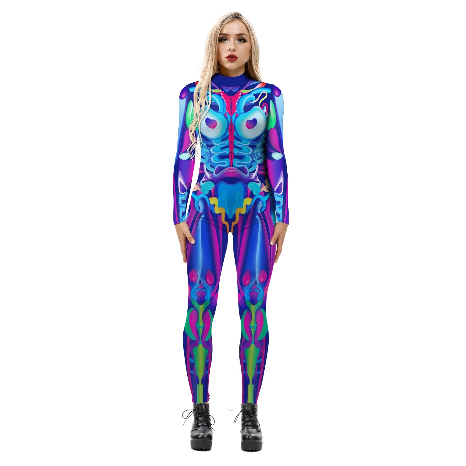 New arrivals stylish Halloween sexy cosplay costume adult fish scales women long sleeve bodysuits