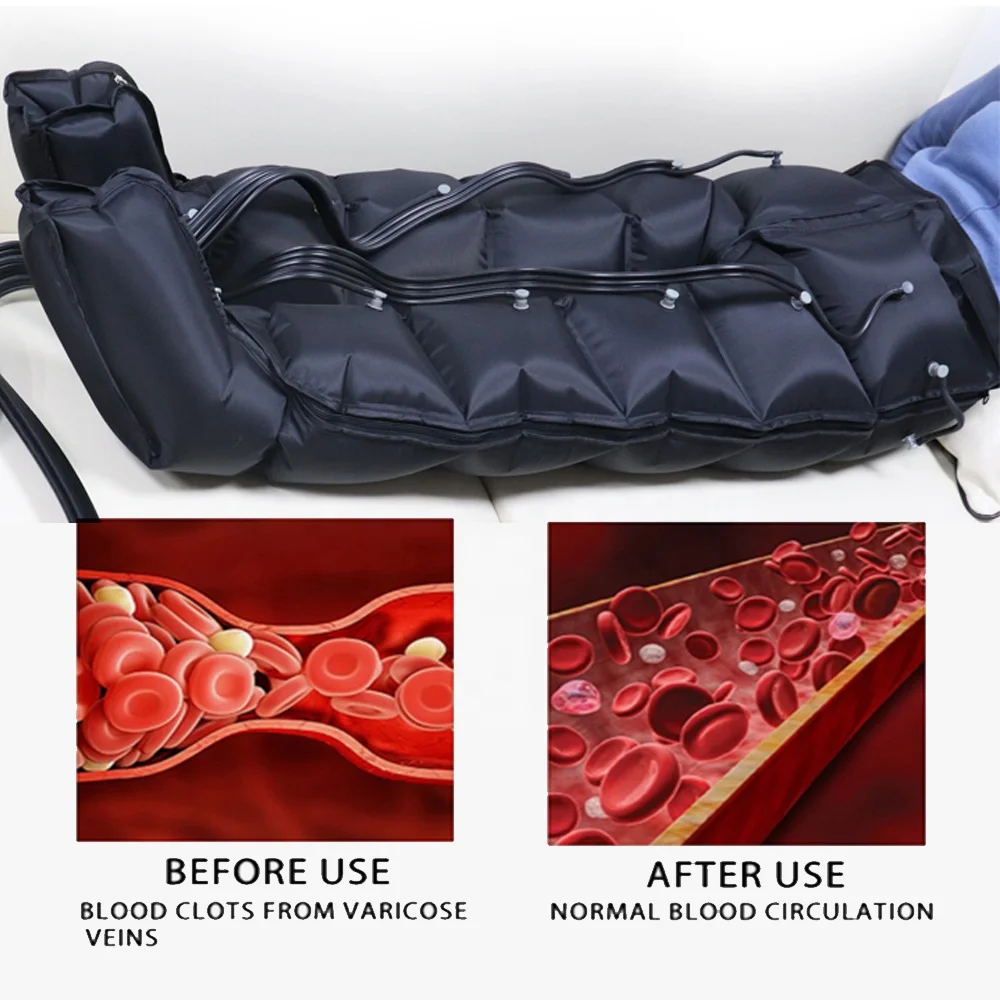 Hot selling medical CE approved air compression therapy recovery massage boots leg massager for circulation and relaxation