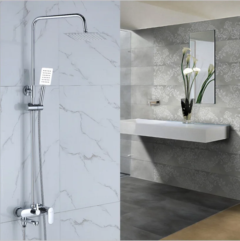 High quality sanitary ware accessories chrome brass bathroom rain water bath shower faucet