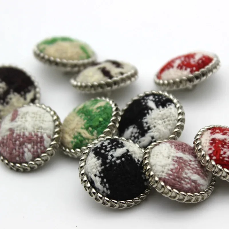 Cardigan Jacket Decoration Material DIY Clothing Metal Cloth Button