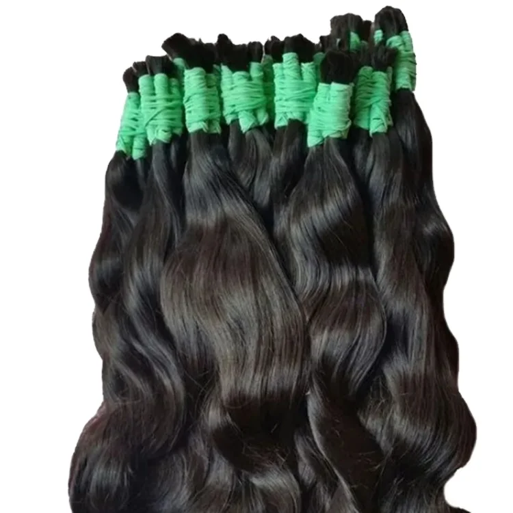 Human Braiding Hair Bulk Vietnam Remy Straight Bundles 100g Natural Braiding Hair Extensions