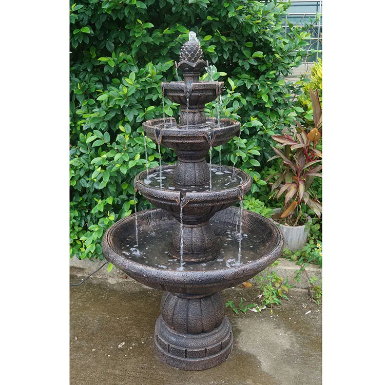 Factory Direct Sales Backyard Outdoor Polyresin Water Fountain EU Style Garden Outdoor Waterfall
