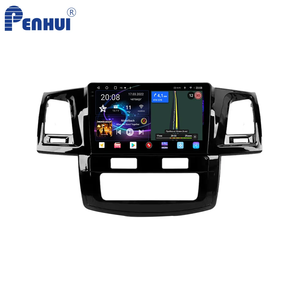 Penhui Android Car DVD  Player for Toyota Fortuner 1 AN50 AN60 HILUX Revo Vigo 2008 - 2014 Radio GPS Navigation Audio Video CarP