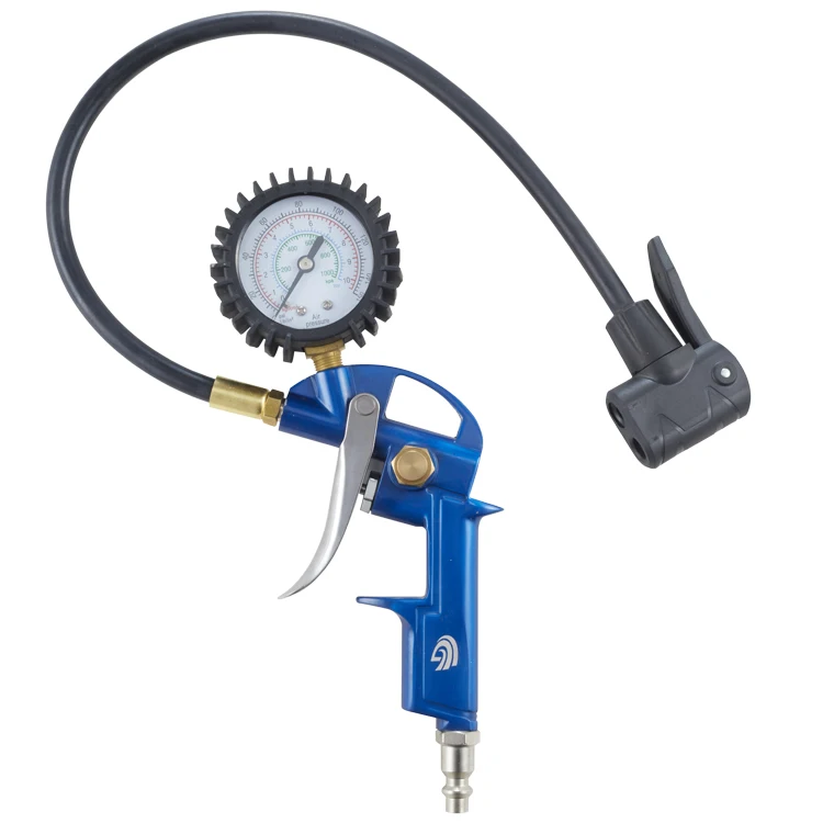 Portable Inflator Air Pump Gun Dial Tire Air Gauge Tire Pressure Gun for Car Tires