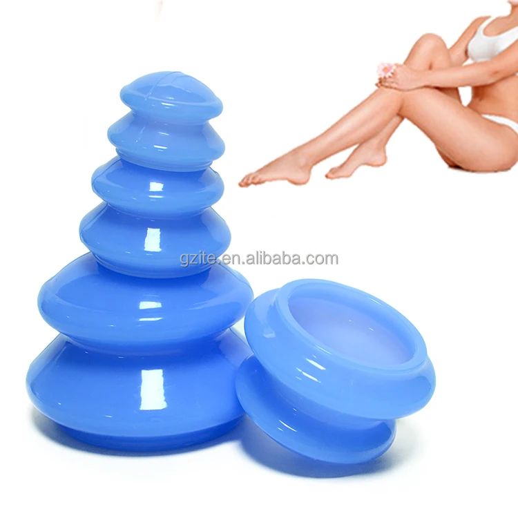 Double-layer solid medical grade silicone cupping high-quality silicone massage cupping set